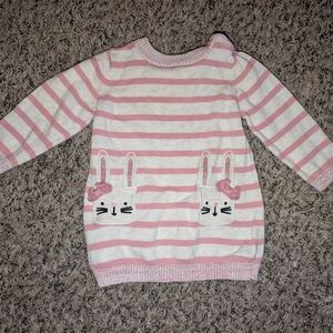 Primark Pink and White Striped Sweater Dress